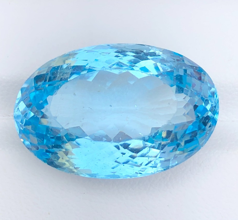 31 Carat Natural Swiss Blue Topaz Cut Stone From Africa