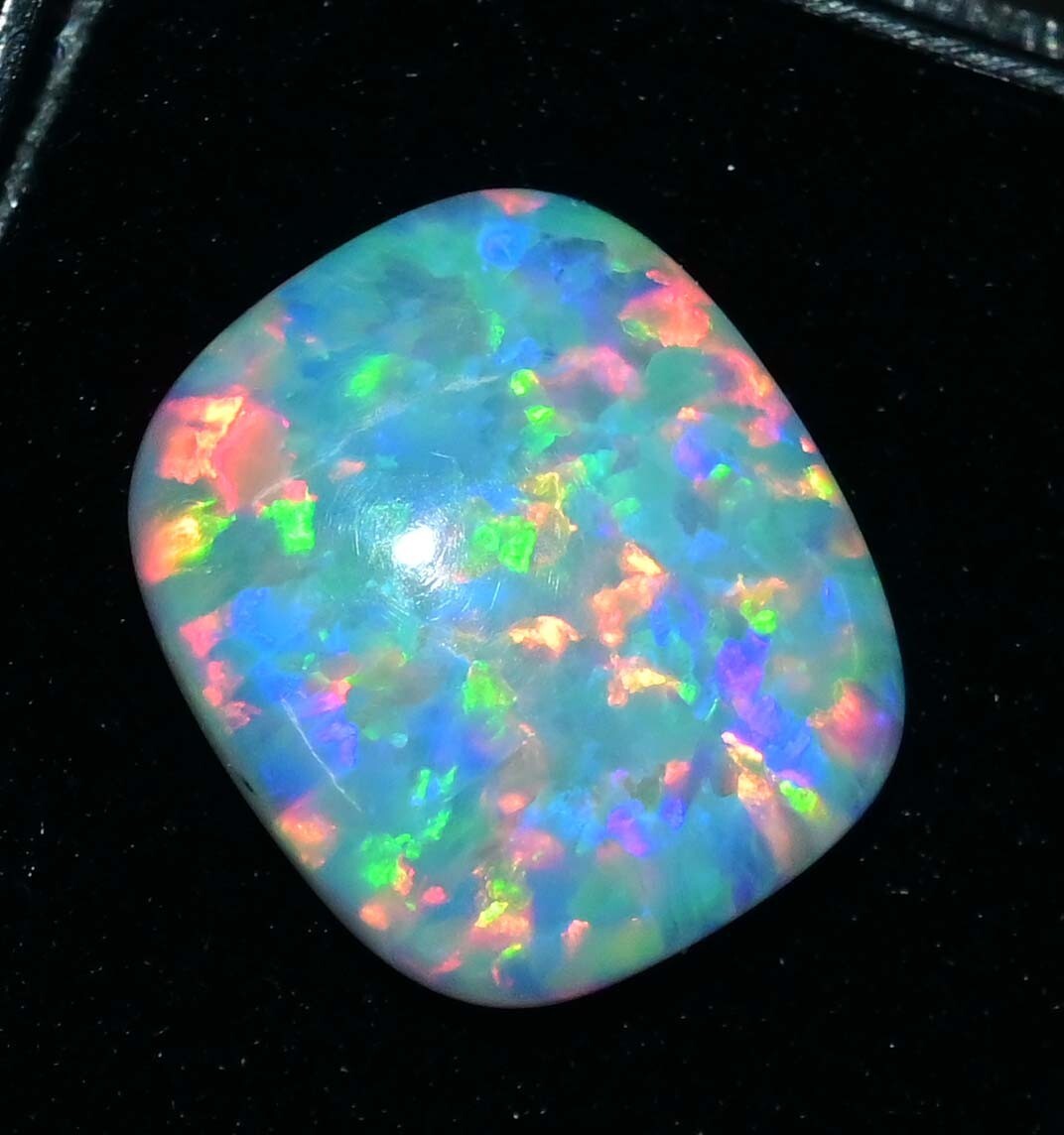 6.80 Ct Natural Ethiopian Fire Opal Certified Play of Color Untreated Gemstone