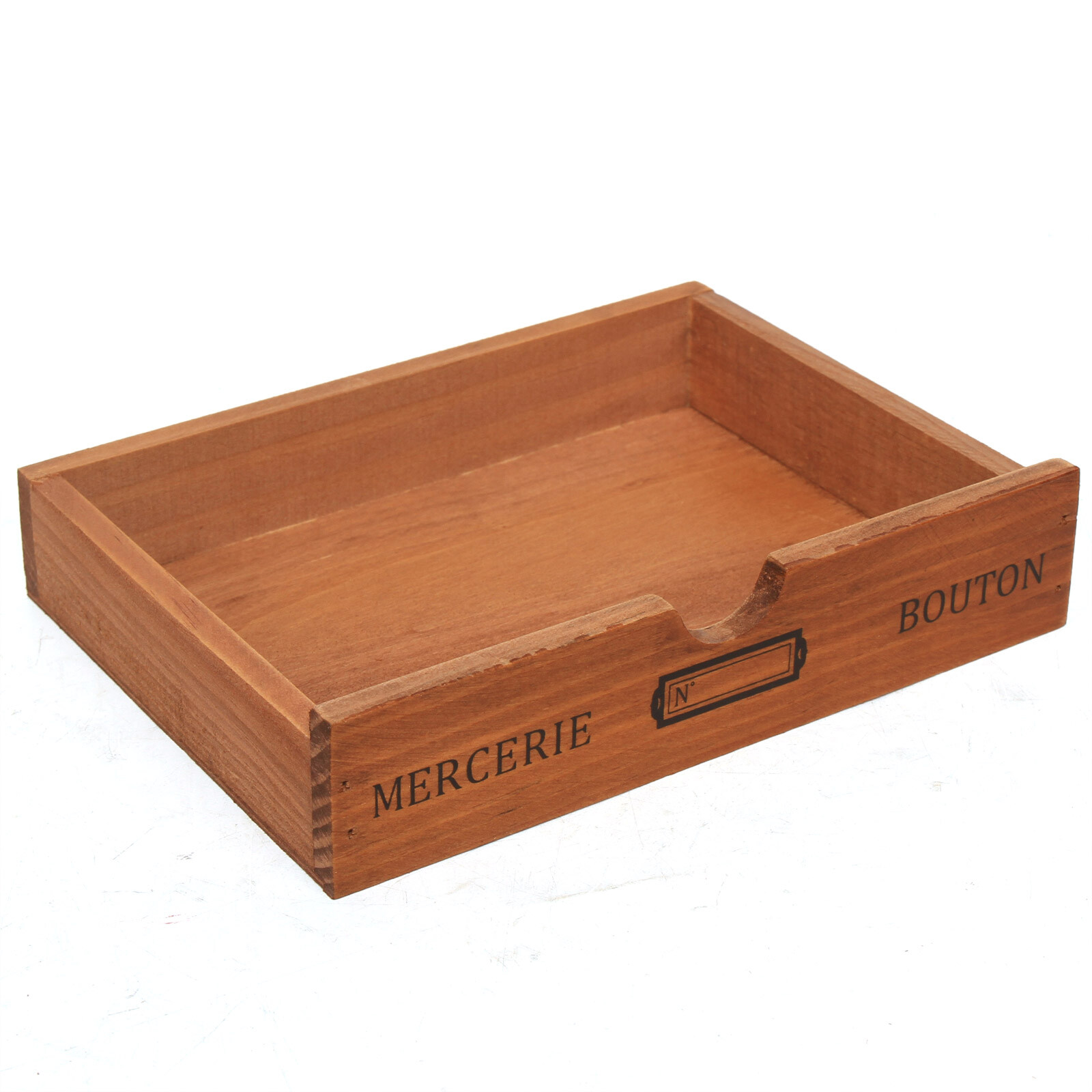 Wooden Display Riser Storage Box 24.5 × 17.5 × 24 cm Remote & Jewelry Organizer