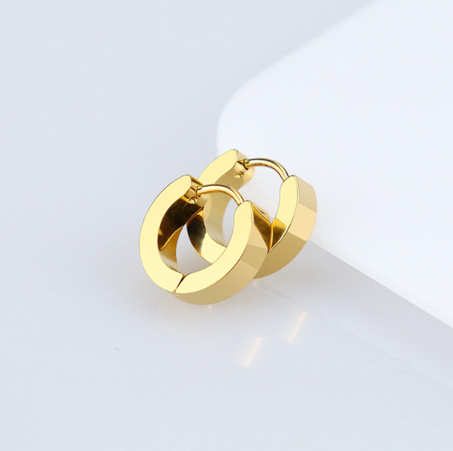 2PCS Stainless Steel Hoop Earrings for Men Women Small Huggie Hoop Ear Piercings