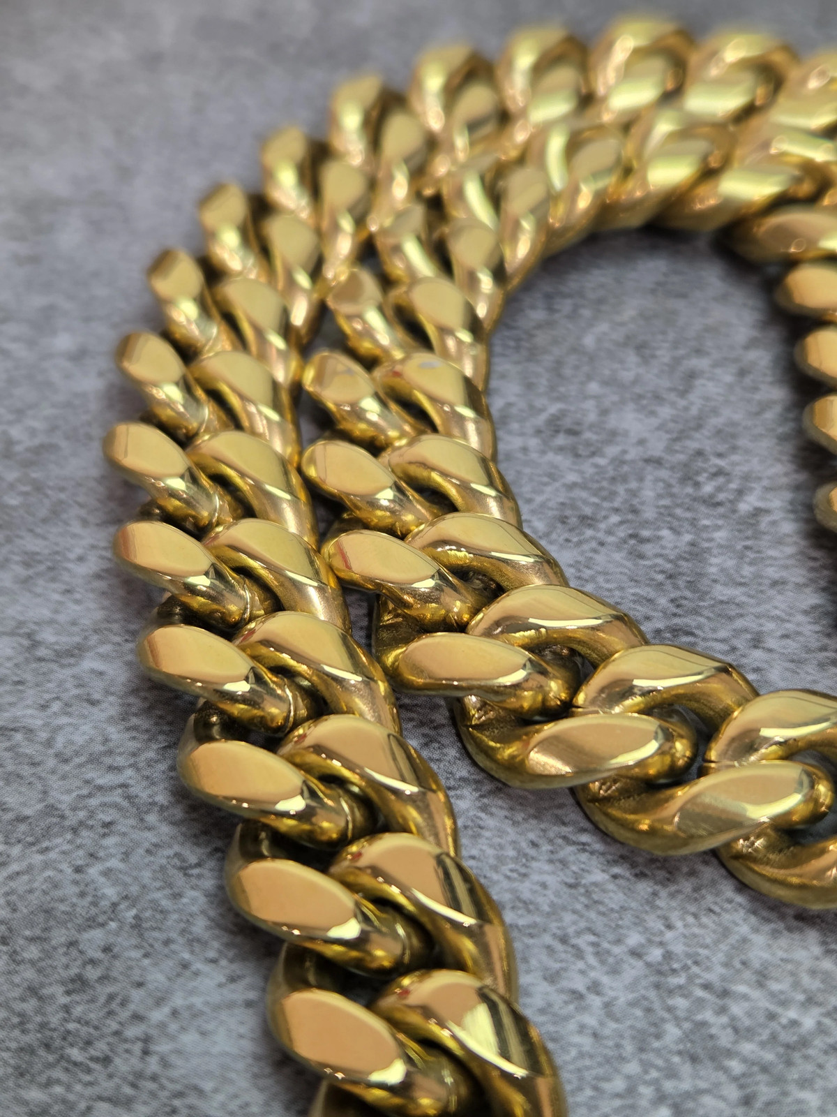 Miami Cuban Link Chain Necklace 18K Gold Plated Stainless Steel 8-14mm 16-26″