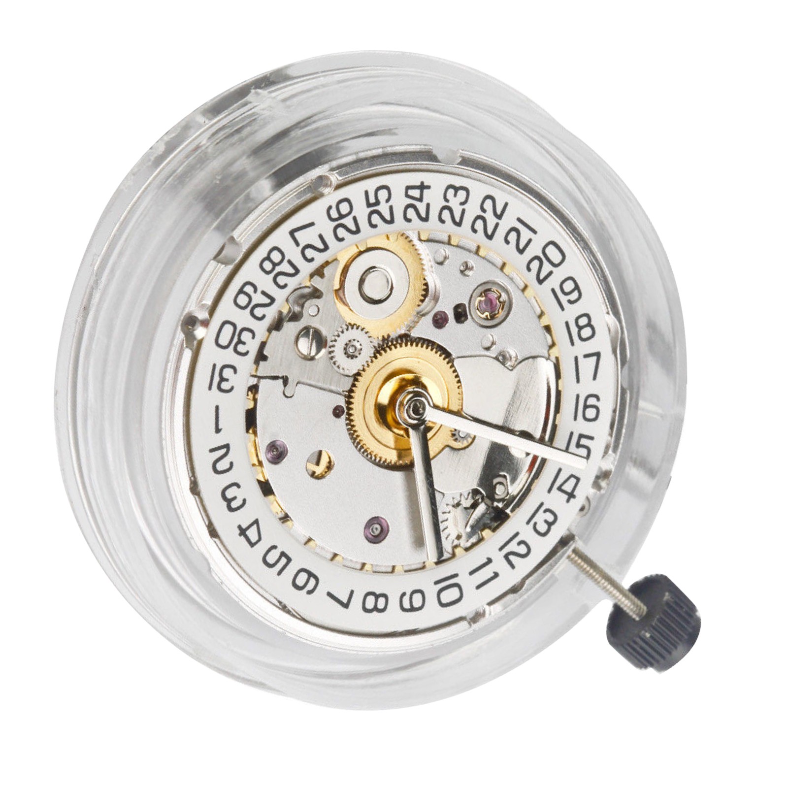 White Retro Clone 25 Jewels Automatic Watch Movement For ETA 2824 2824-2 D
