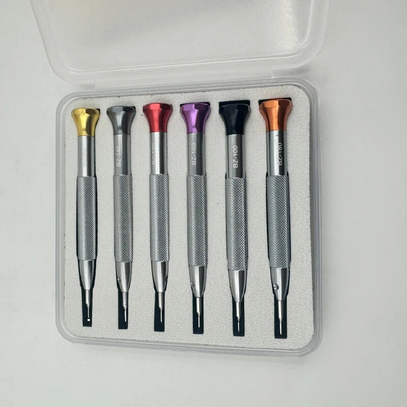 6PCS T-shaped Anti Slip Screwdriver Disassembling Metal Strap Watch Repair Tool