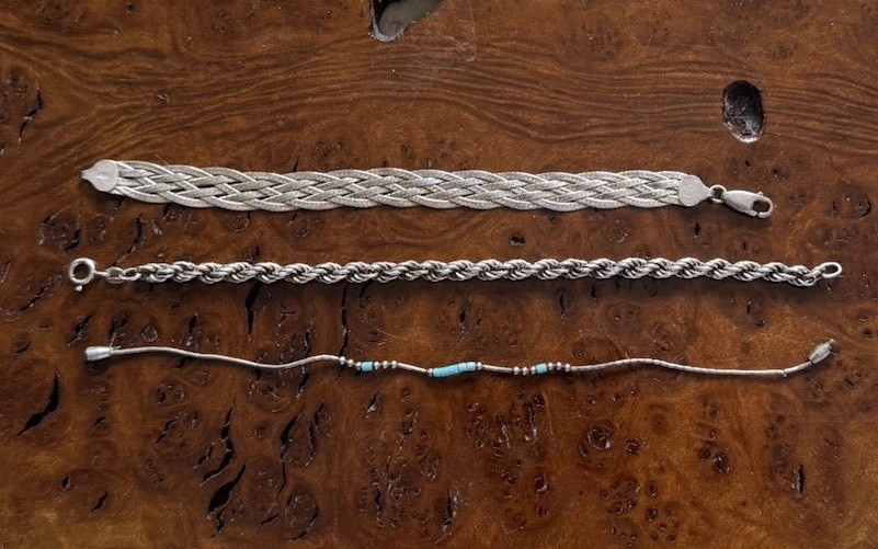 Sterling Silver 925 Lot Of 3 Bracelets Including 2 From Italy Total 14.9 Grams