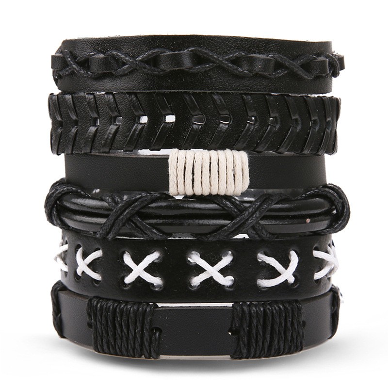 12/30 Wholesale Lot Hot Unisex Handmade Braided PU Leather Bracelet Wristband US