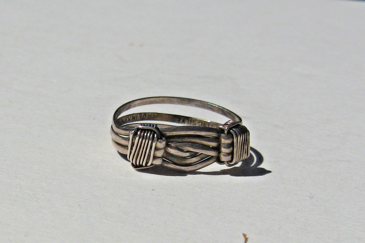 Sterling silver woven wire ring from Kenya, size 8