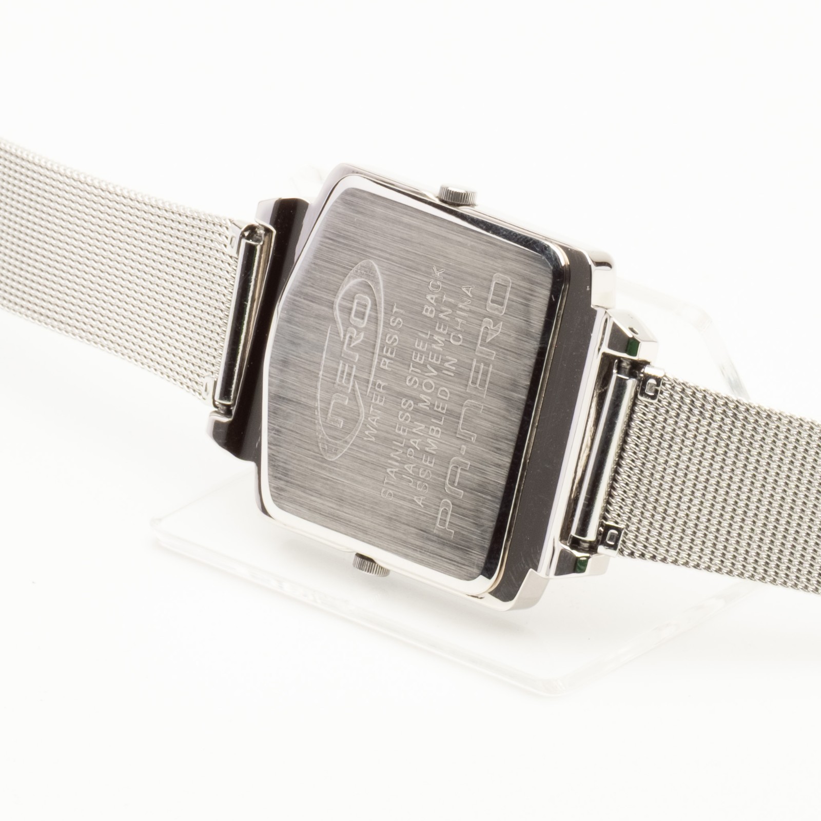 Vintage [EXC+5] PA-NERO PC11-M001 Silver Dual Time 35mm Quartz Men’s Watch