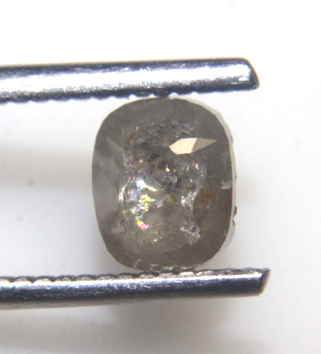 1.33CTS BEAUTIFUL GRAY COLOR OVAL SHAPE ROSE CUT DIAMOND 6.90×5.62×3.30 MM