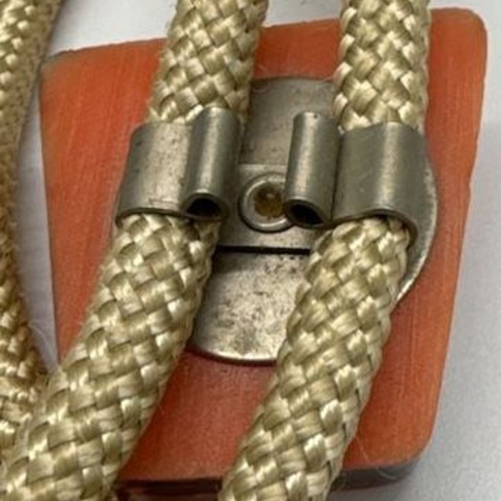 Southwestern Resin Bolo Tie Starfish Beach Shell Inlay Coastal Tan Cord Vintage