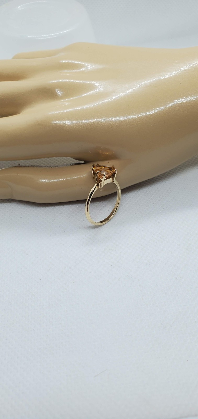 Natural Hessonite Garnet 10kt Solid Gold Ring Size 7