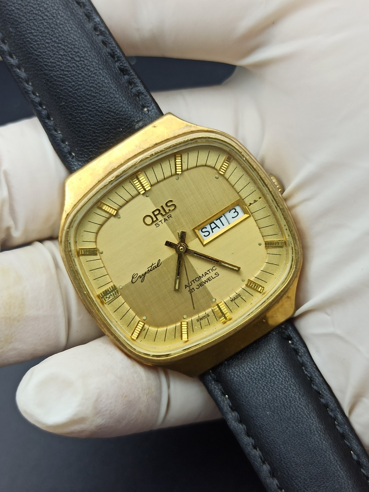 Iconic ORIS STAR Crystal 21 Jewels Automatic ETA-2879 Swiss High GP Men Watch