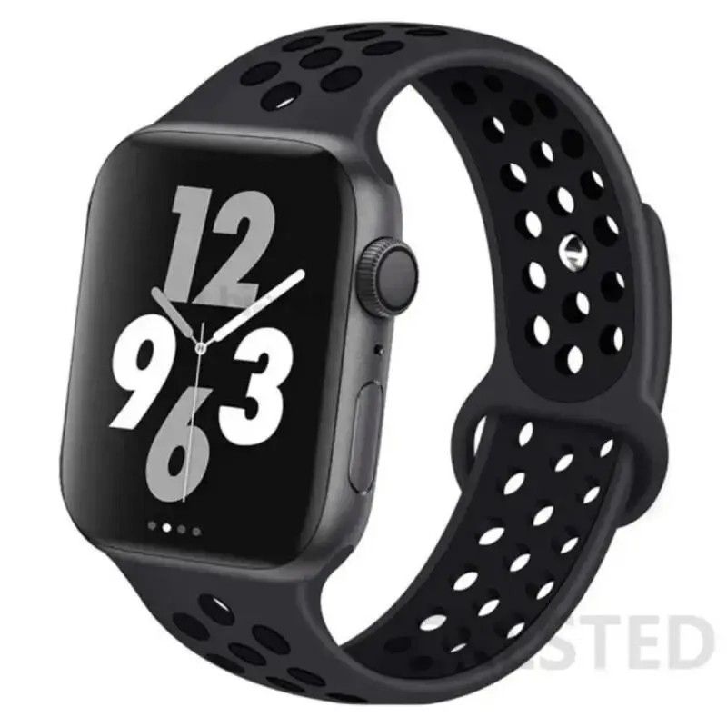Silicone Sport Strap Band for Apple Watch Series 9 8 7 6 5 4 3 2 1 SE