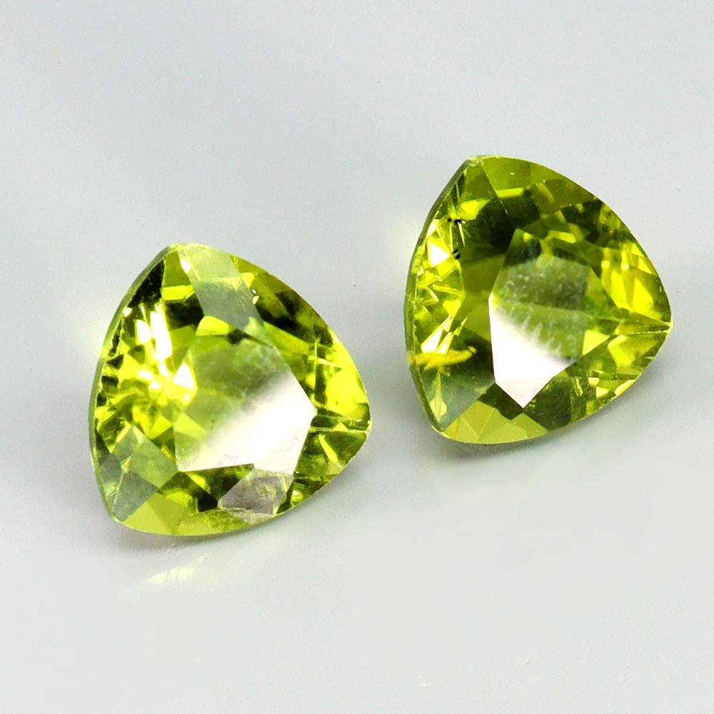 Trilliant Cut 100% Natural Unheated Top Rich Green Peridot 5.93 Ct 9mm Gemstone