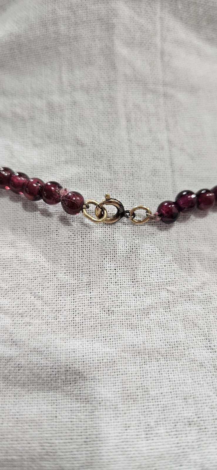 Lot of 4 garnet beaded necklaces different lengths and styles