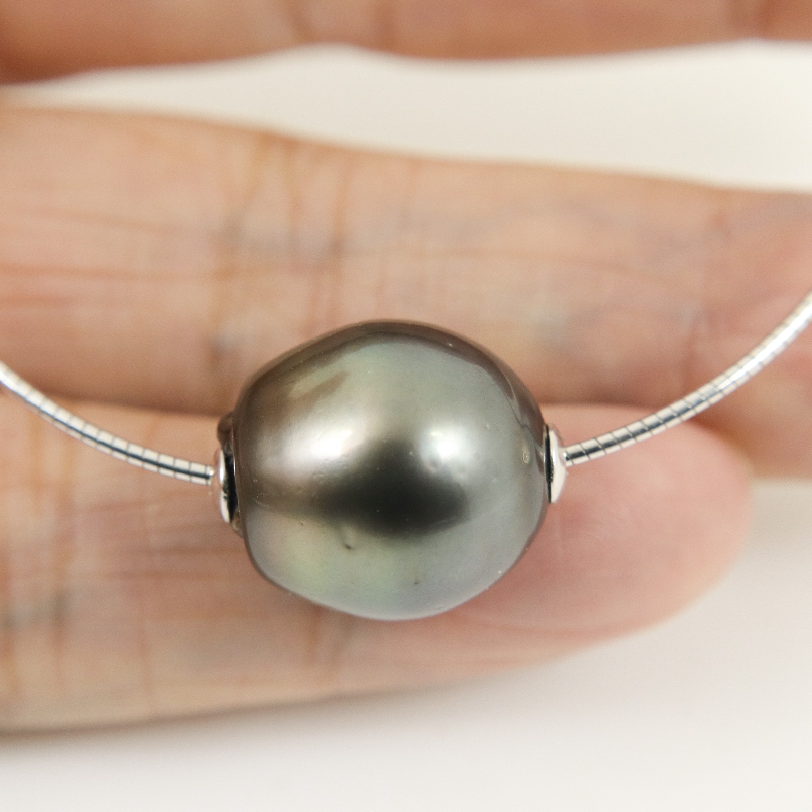 Enormous 15.2*17.8mm South Sea Tahitian Pearl Focal Bead, 18K Solid Gold #P6191