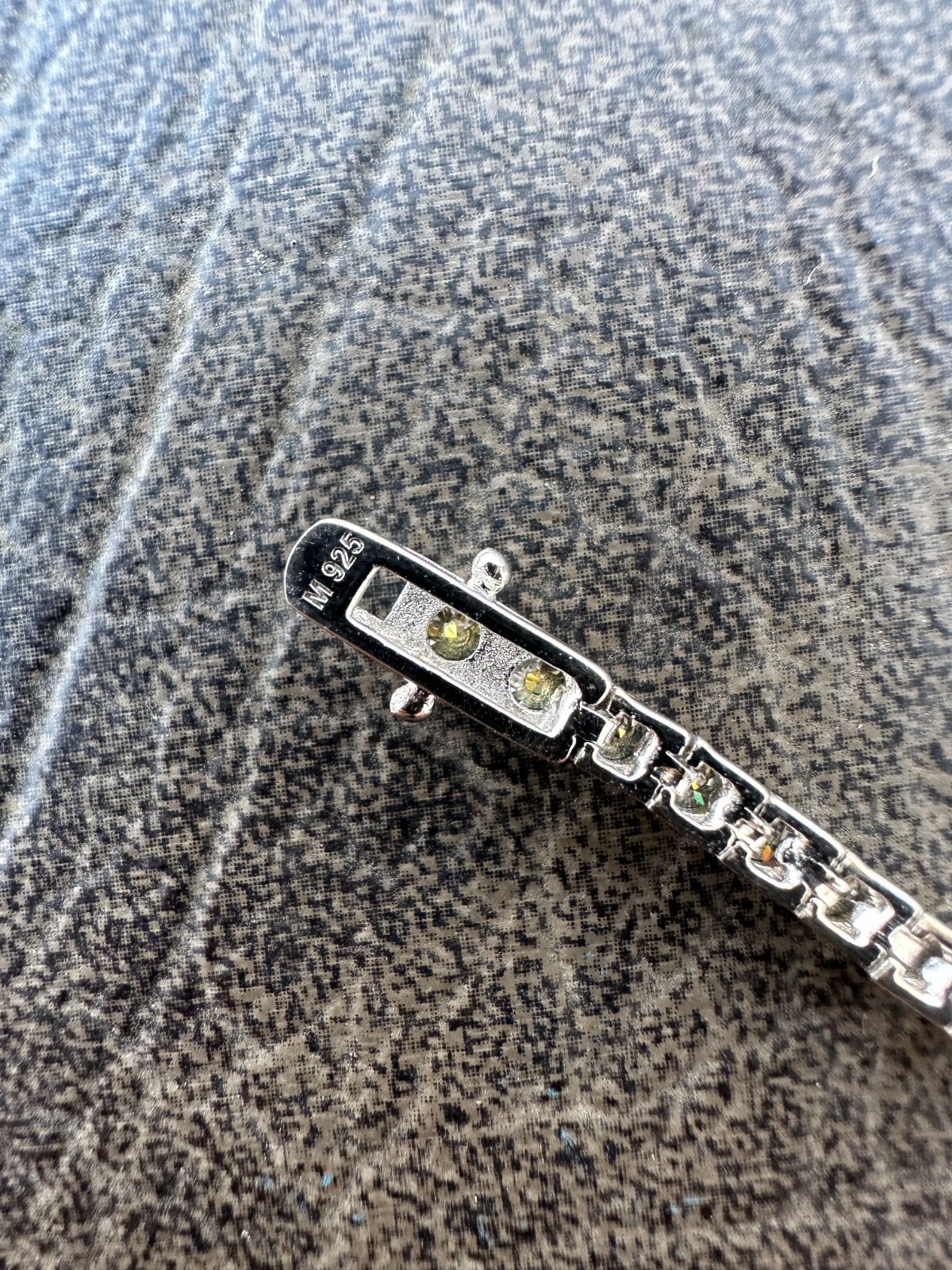Real Iced Blue Gray MOISSANITE 3mm Tennis Bracelet 925 Silver Passes Tester