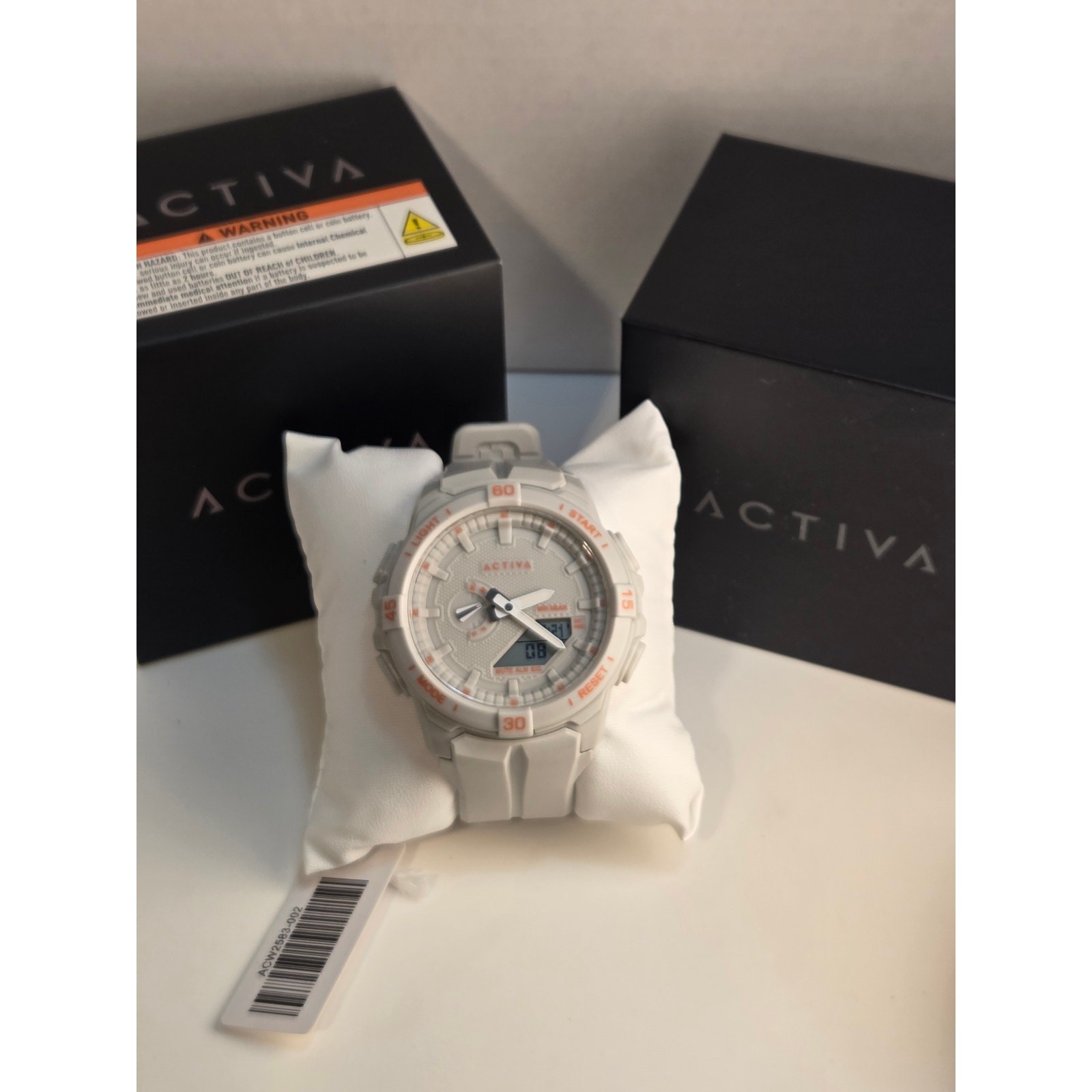 Activa X Invicta ACW2583-002 Digital Essentials White Sport Watch 53mm NIB