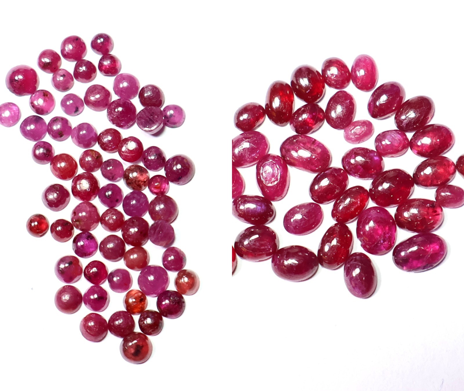 Natura Ruby Cabochon, Mix Shape Loose Gemstone, Genuine Ruby Cabochon Gemstone