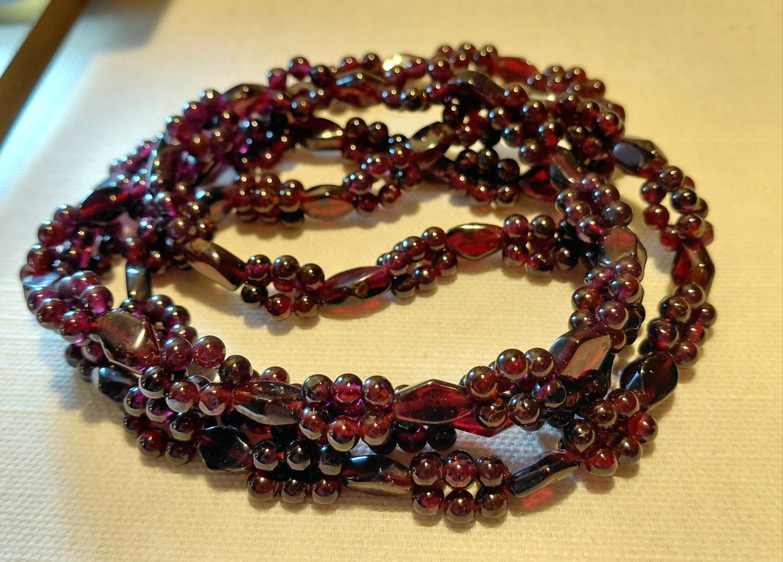Vintage Natural Red Pyrope Garnet/Almandine Garnet Necklace Grape Clusters…