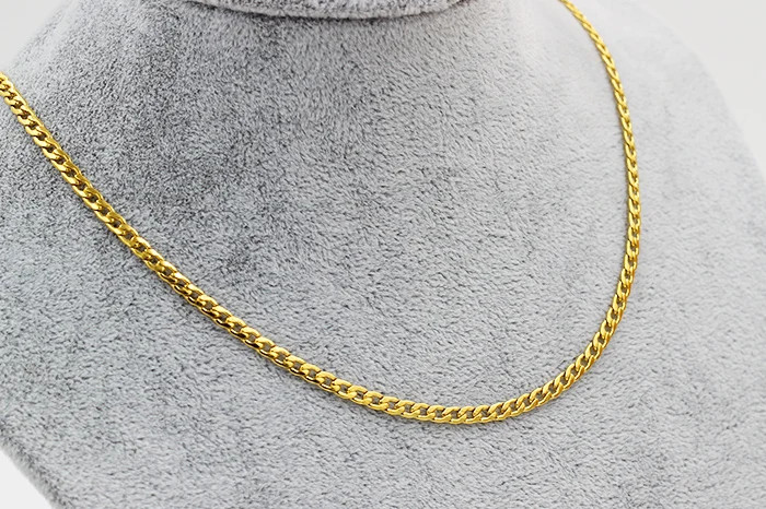 Chain Necklace Stainless Steel Gold Color Figaro Cuban Link Chain Neck Jewelry