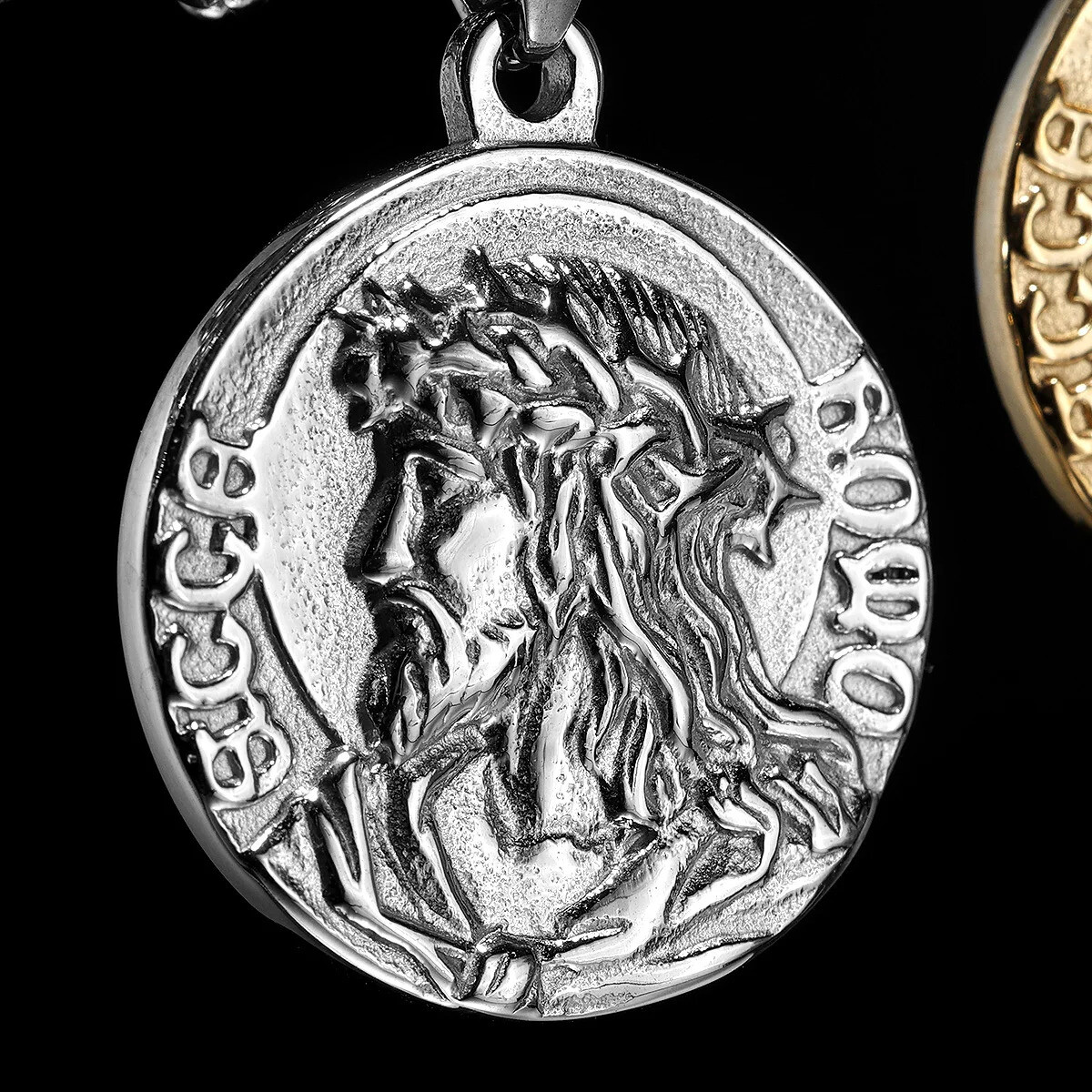 SCULPT RINGS™ Christian Jesus Pendant with 60 cm Chain Steel Necklace Crucifix
