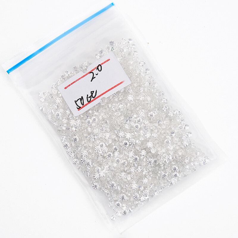 10-100Pcs White D Color Loose Moissanite Stone Round VVS1 0.7-3.0MM For Jewelry