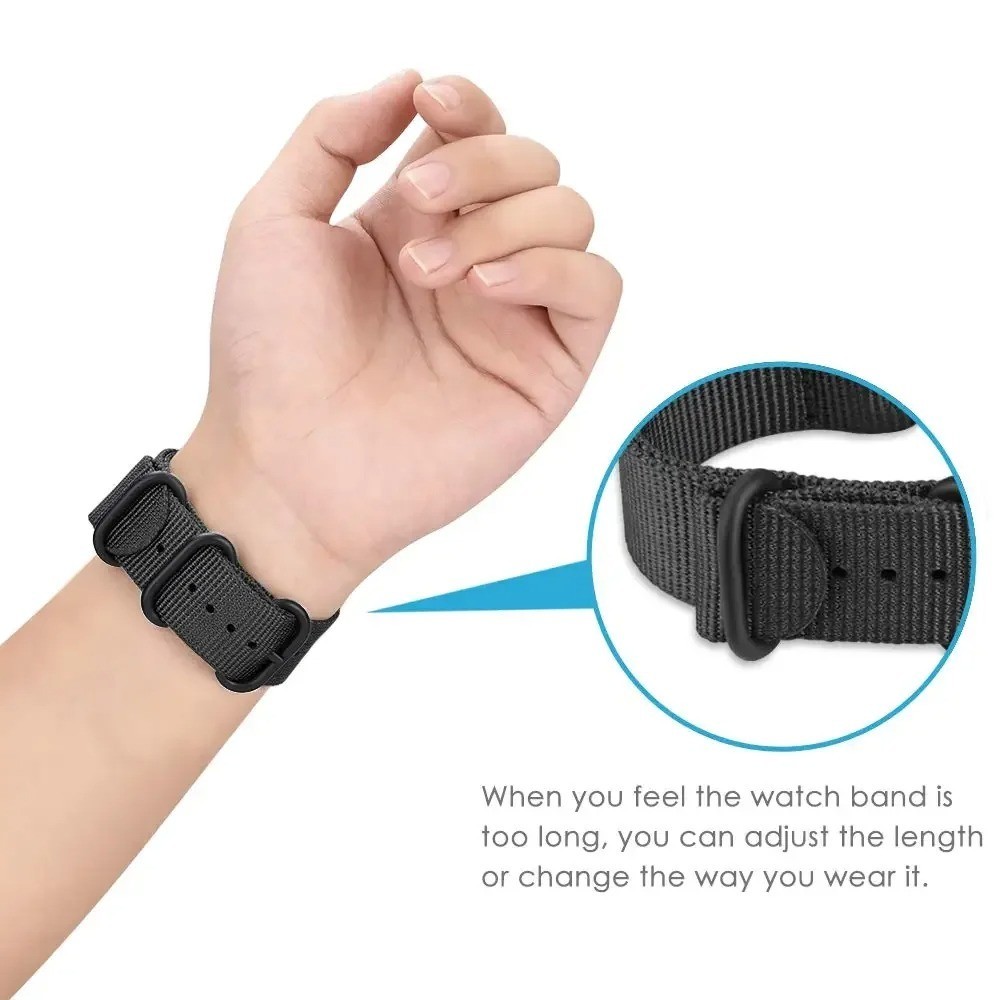 18mm 20mm 22mm 24mm Ballistic Durable Military Nylon Wrist Watch Band Strap