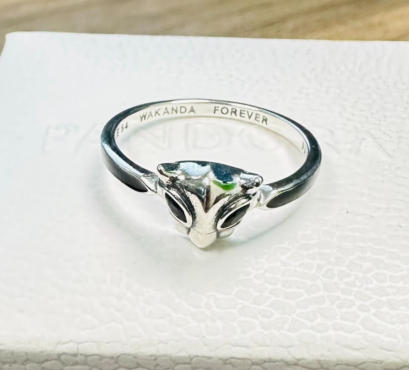 Pandora Black Panther Ring 194223C01 +FREE GIFT BOX +Polish cloth ~Choose Size
