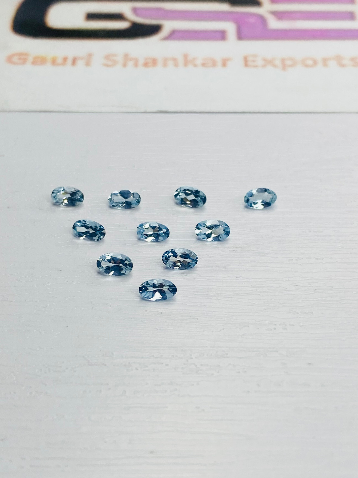 Aquamarine Faceted Oval Cut Loose Gemstone 4×3 mm To 8×6 mm Natural DG