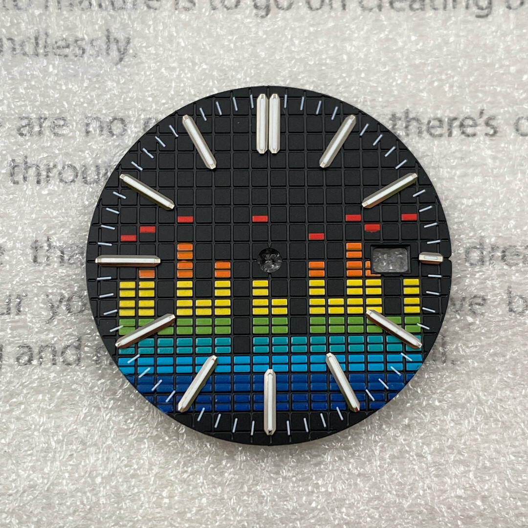 31.8mm NH35 Dial Retrofit Music Symbol Dial Green Luminous for NH35/36 Movement