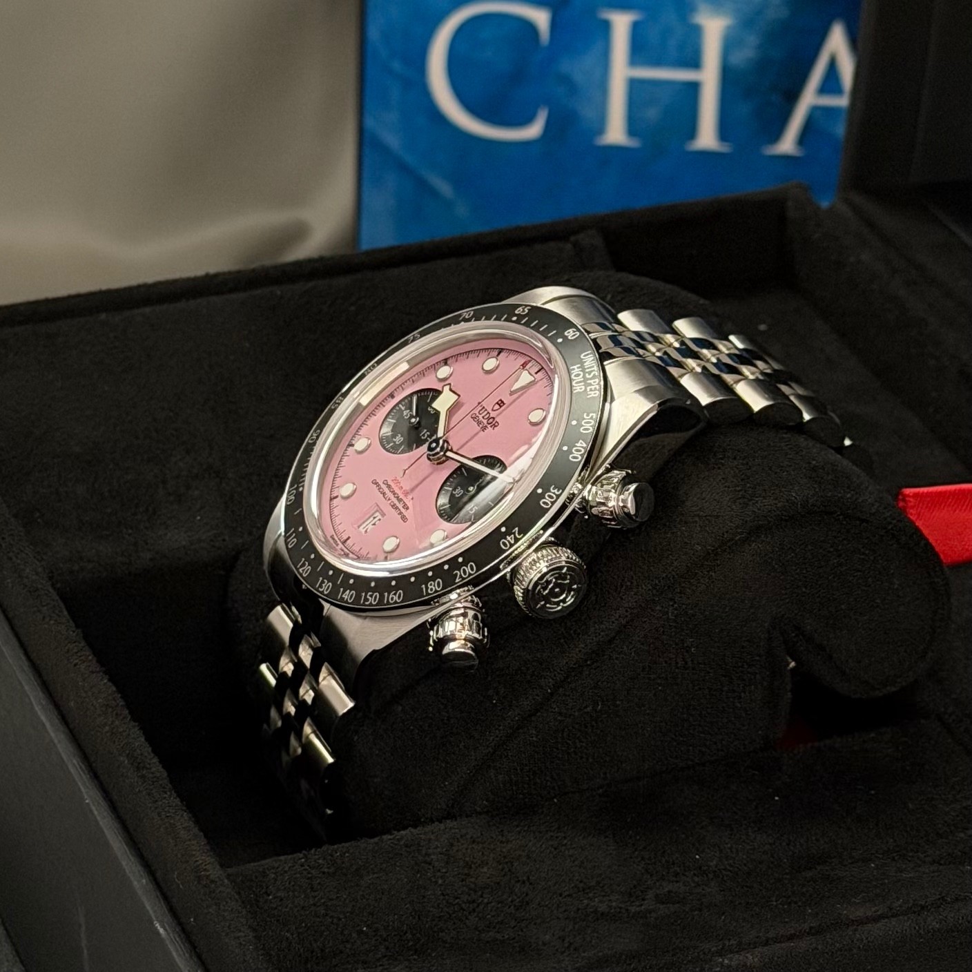 Tudor Black Bay Pink Dial Inter Miami Chrono 2025 Full Set Warranty