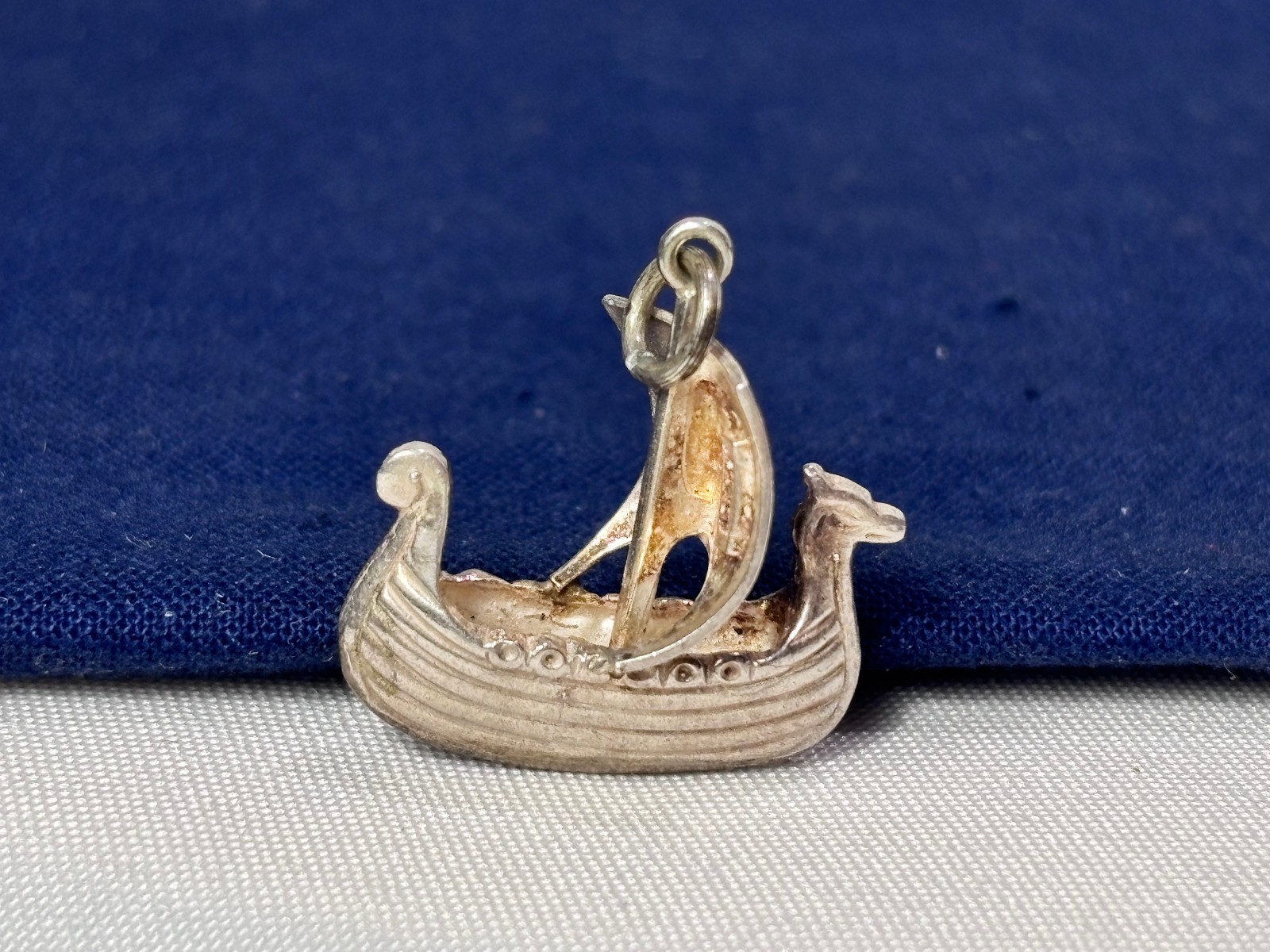 Sterling Silver VIKING SHIP Pendant 3.7 G Charm