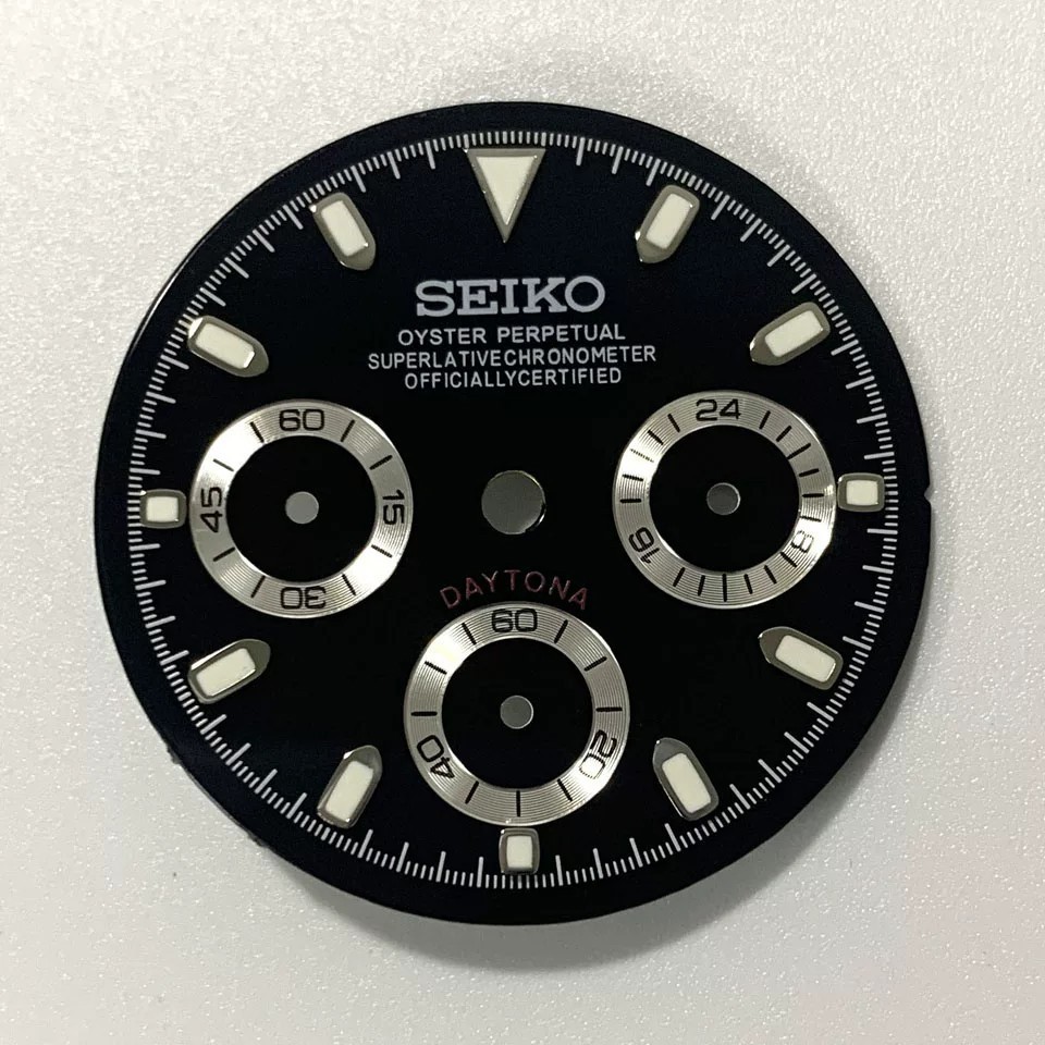 29.5mm Multifunctional Watch Dial Green Luminous for VK63 Movement Accessories