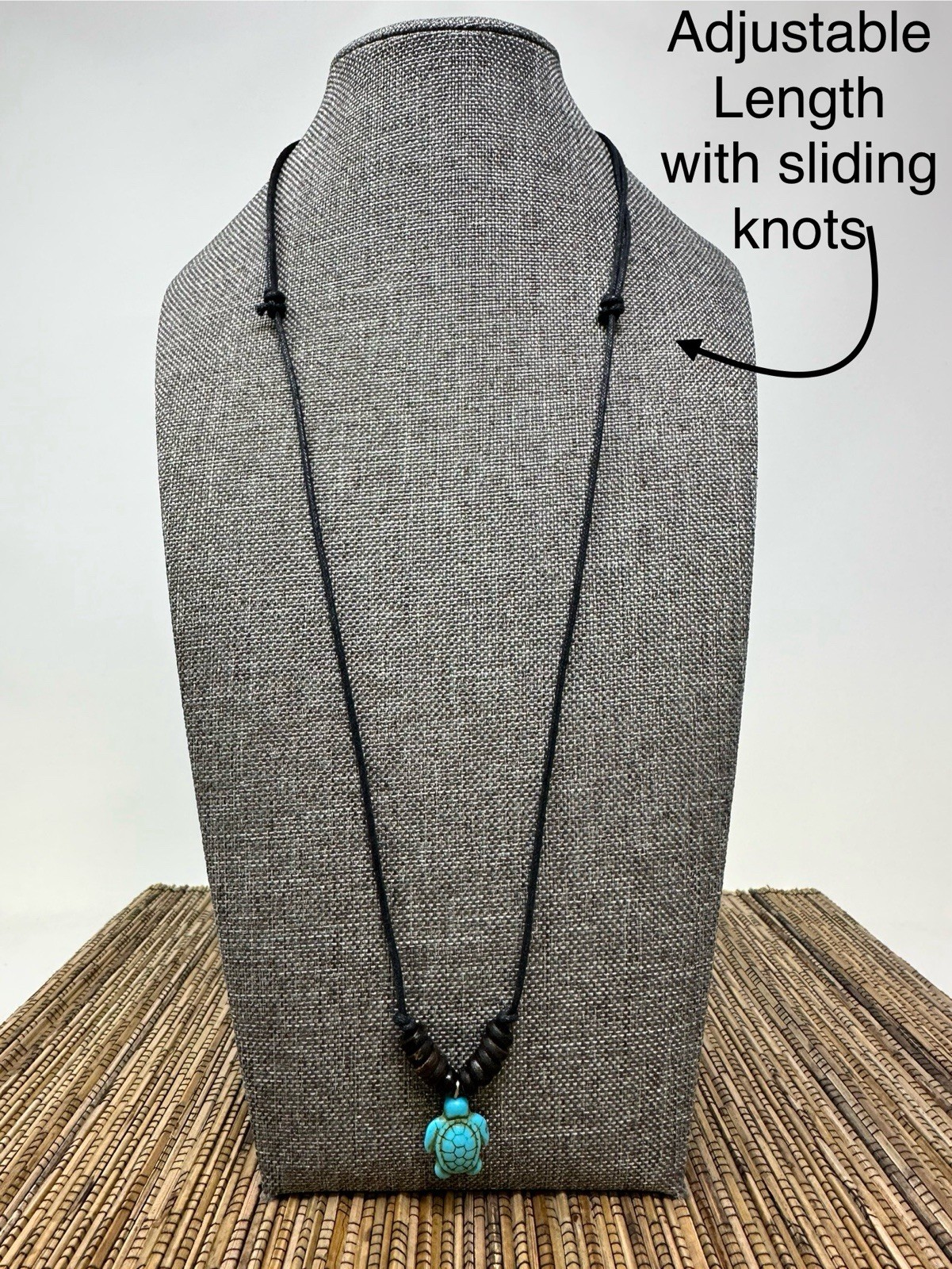 Turquoise Blue Sea Turtle Charm Necklace – Handmade Ocean-Inspired Choker