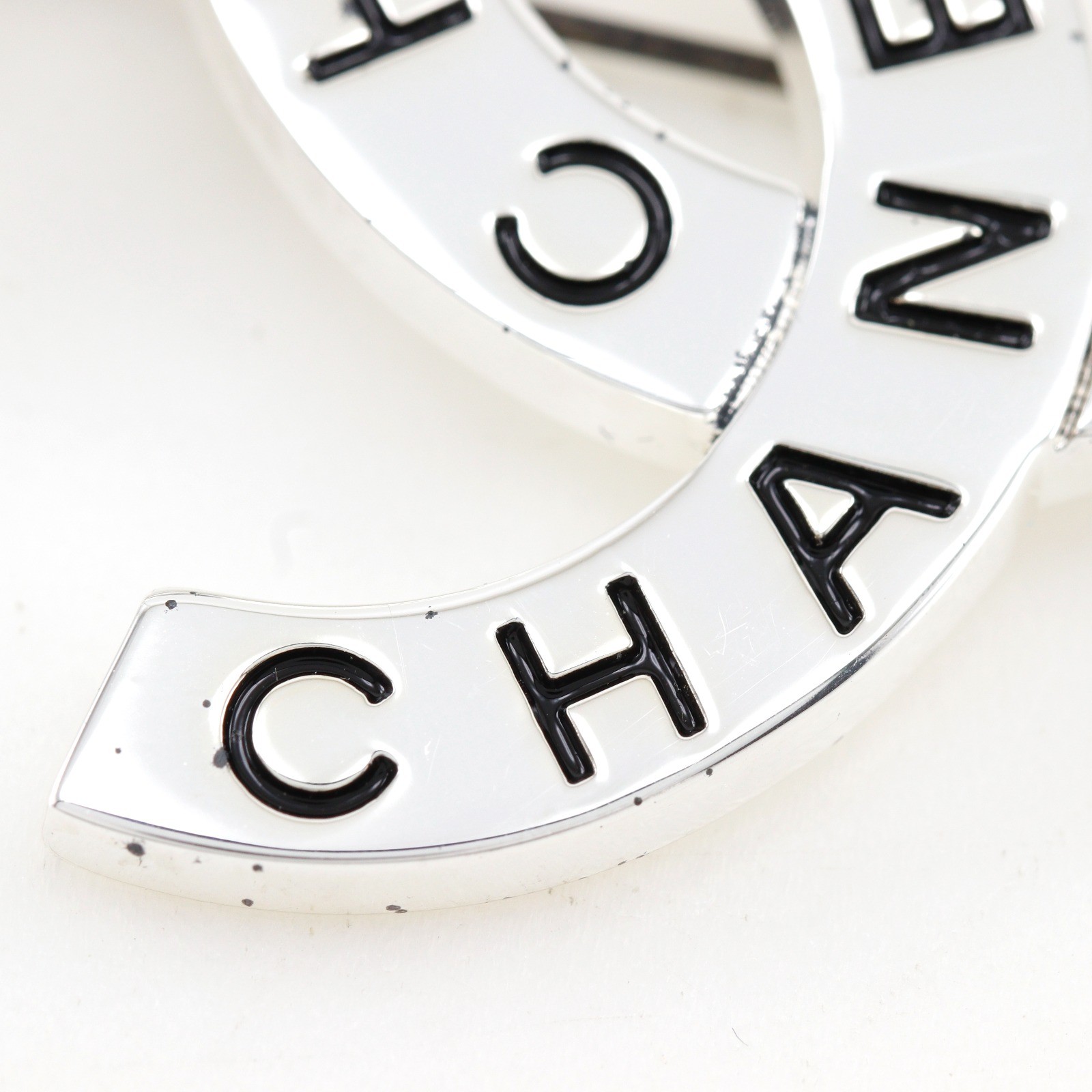 CHANEL COCO Mark logo Brooch Silver metallic 17.6g Women