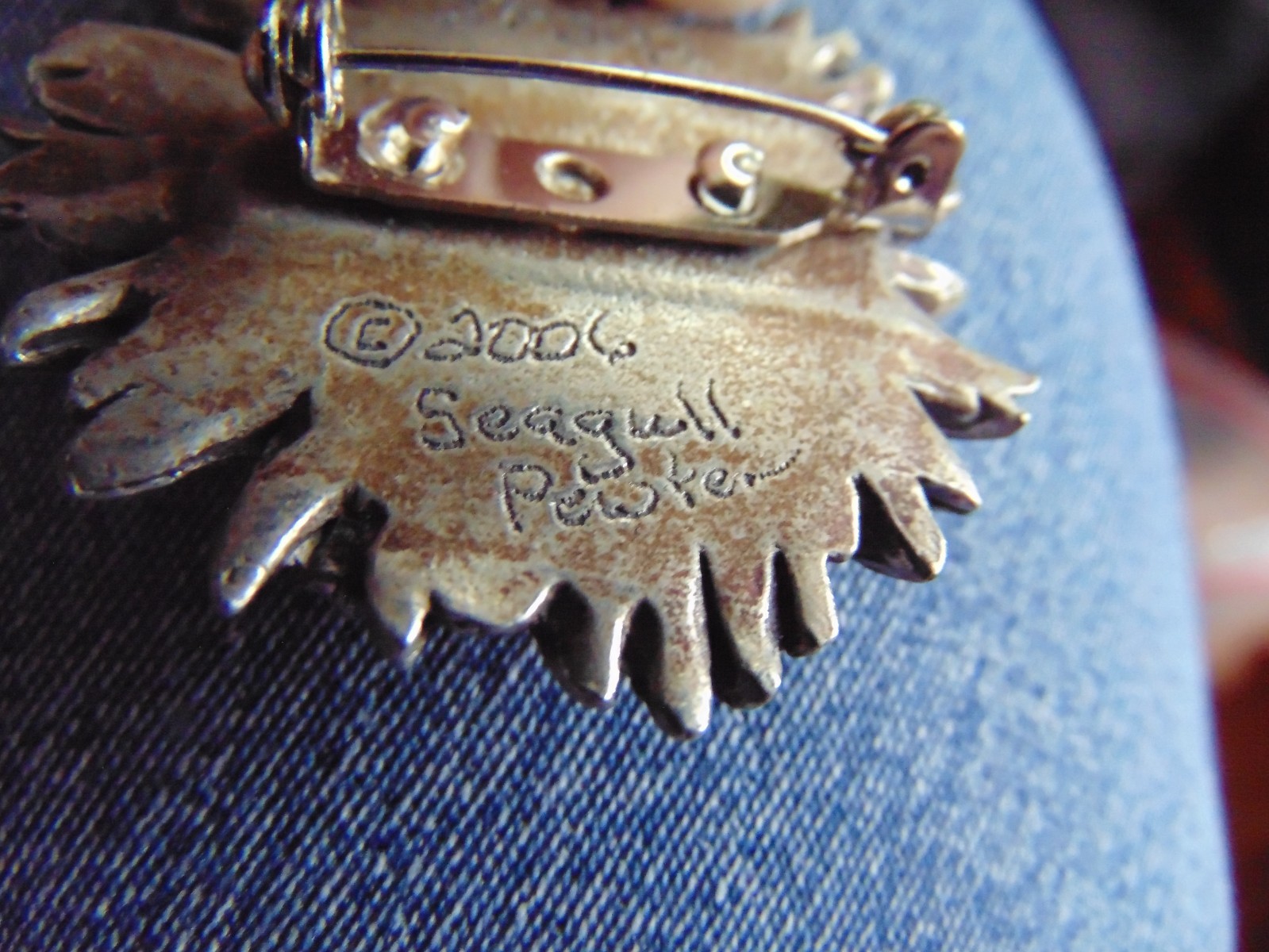 SEAGULL PEWTER “SUNFLOWER” PEWTER PIN..2006