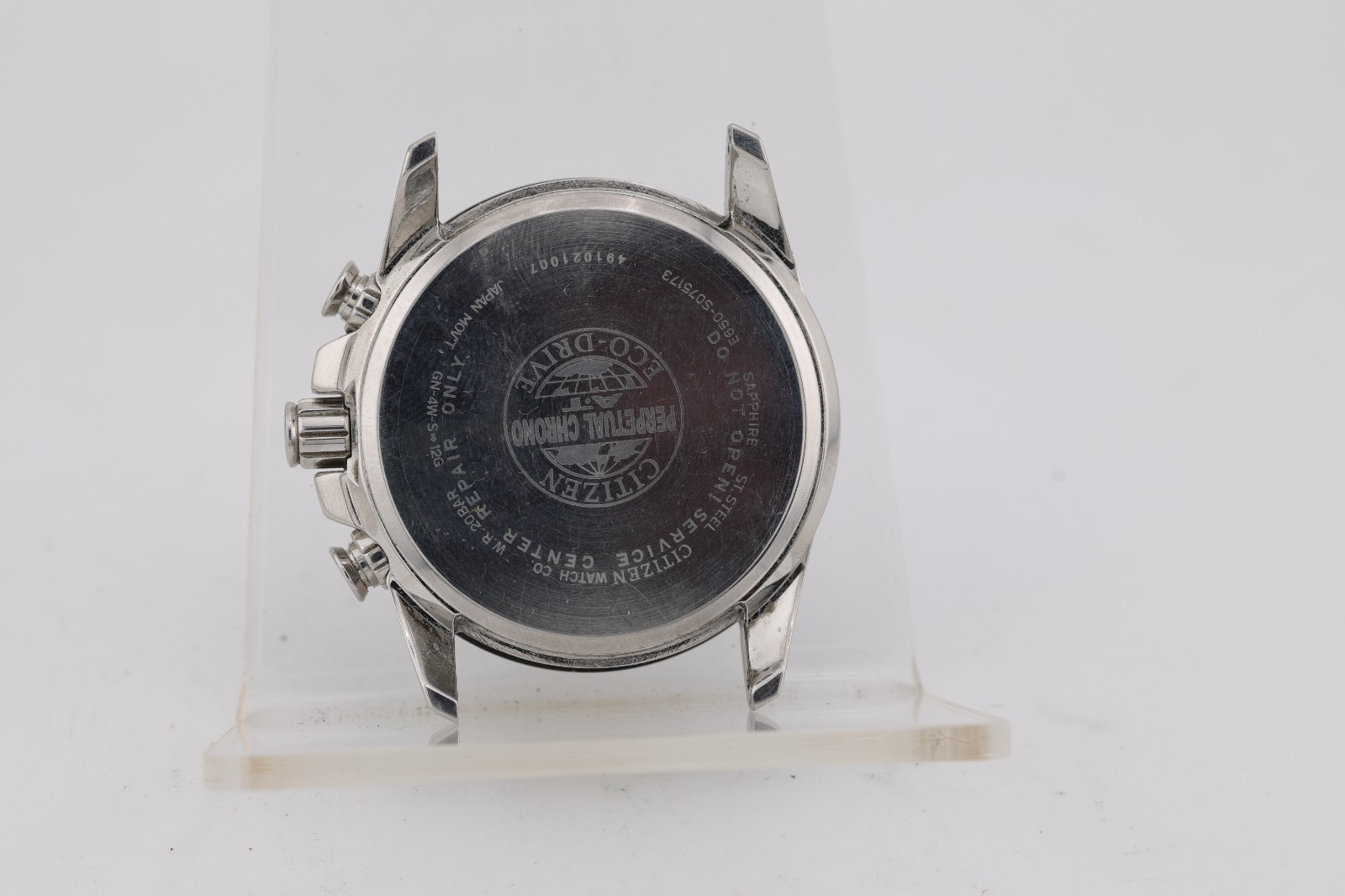 CITIZEN ECO-DRIVE PERPETUAL CHRONO WATCH CASE, E650-S075173 41.7mm 24mm LUG (LT)