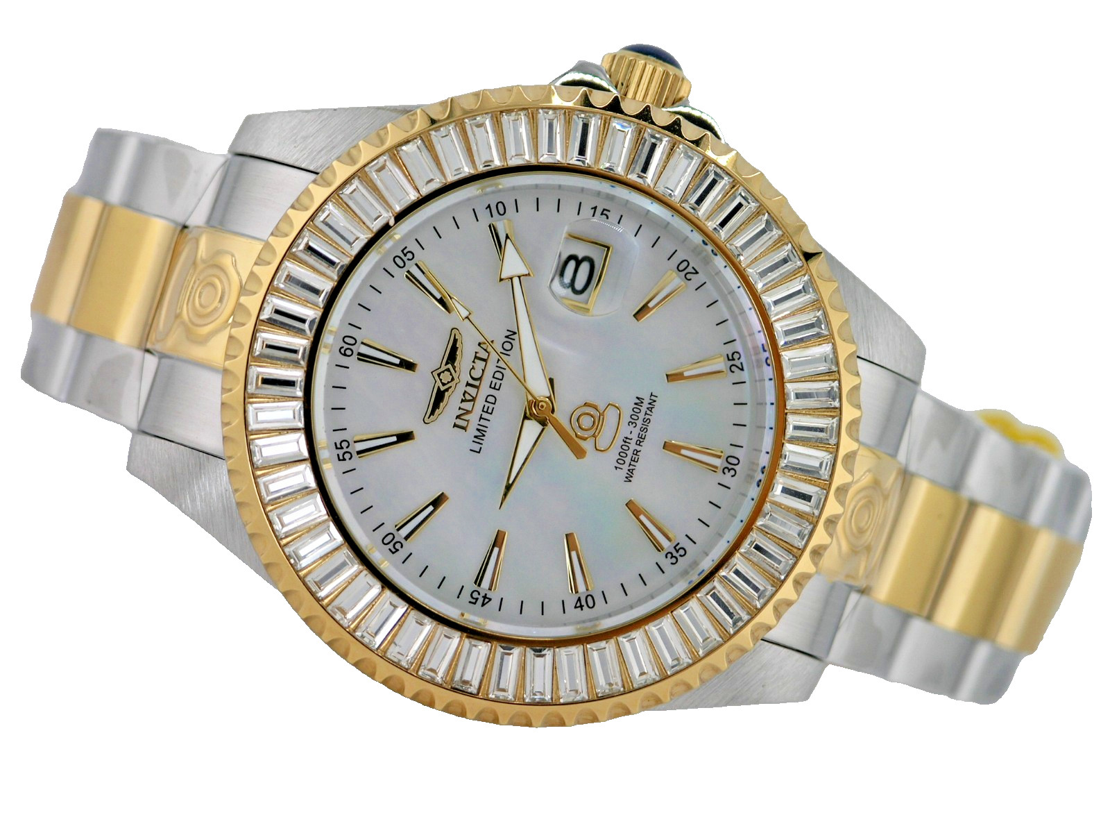 NEW INVICTA 44316 PRISMATA LIMITED AUTOMATIC DIVER 300M TU-TONE WATCH 47MM MOP