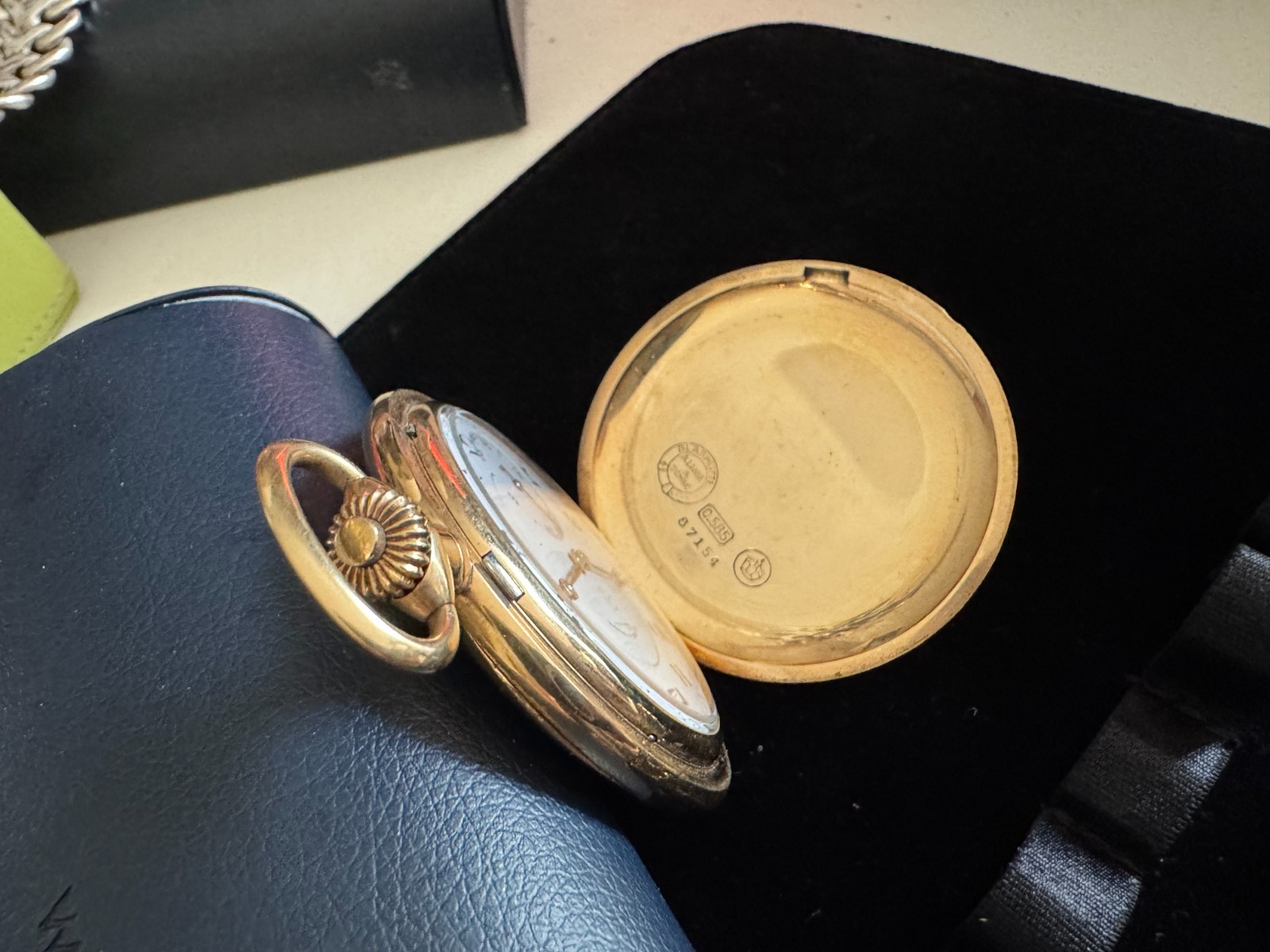 A. Lange & Söhne 14k Gold Hunter’s Pocket Watch Savonette + 14k Fob, Circa 1925