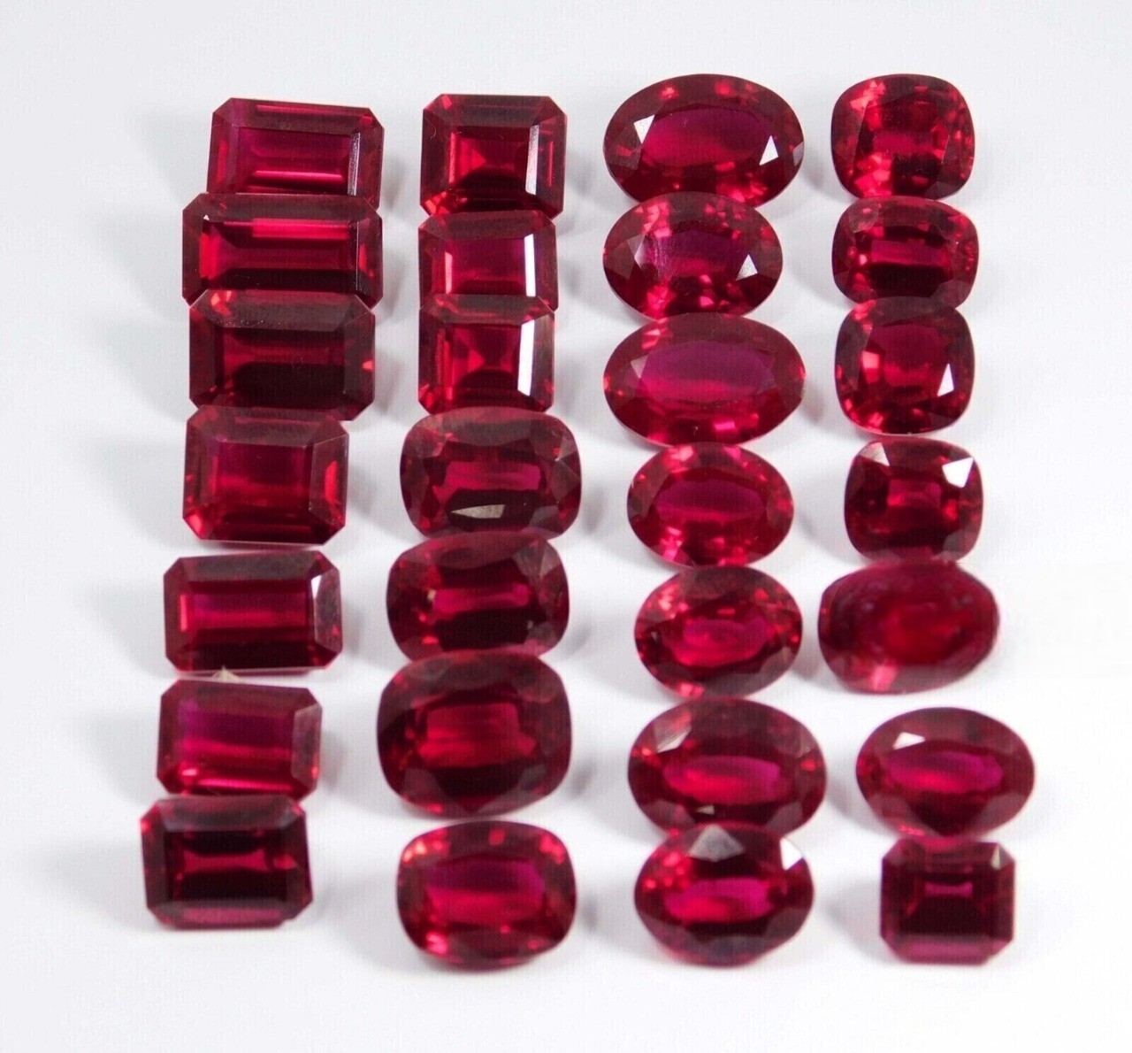 Burmese Certified Natural Red Ruby 100 Ct Flawless Mix Cut Lot Loose Gemstone