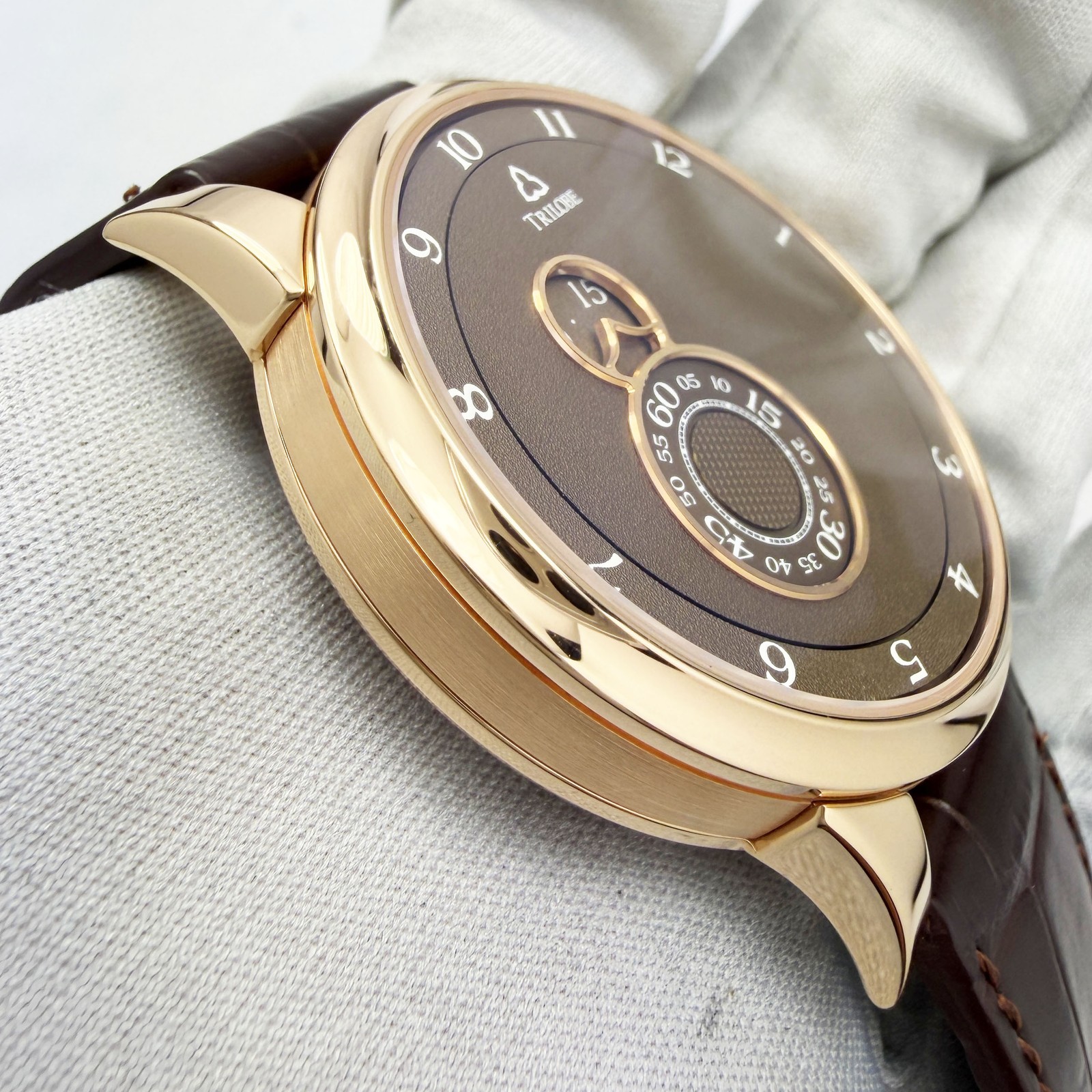 2025 Trilobe Nuit Fantastique Grained Havana NF03HG Brown 40MM 18K Rg Box Paper