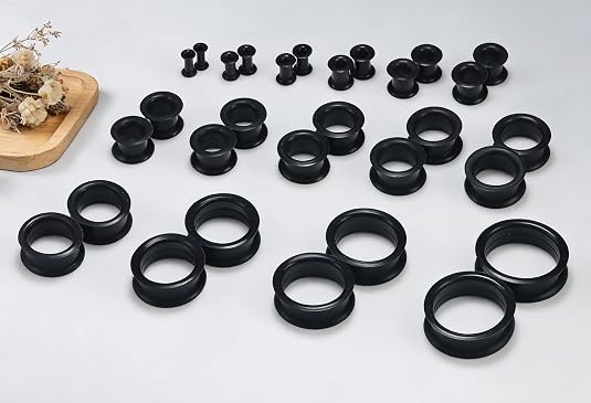 1 Pair Thick Silicone Ear Gauges Plugs Soft Flesh Tunnels Ear Stretchers 2g-1″