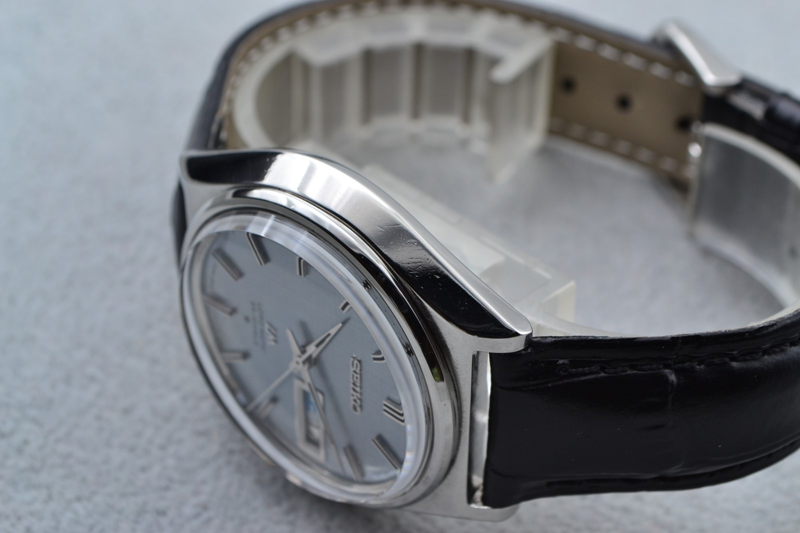 Vintage 1979 SEIKO LORD MATIC 5606-7010 blue / OH, Serviced