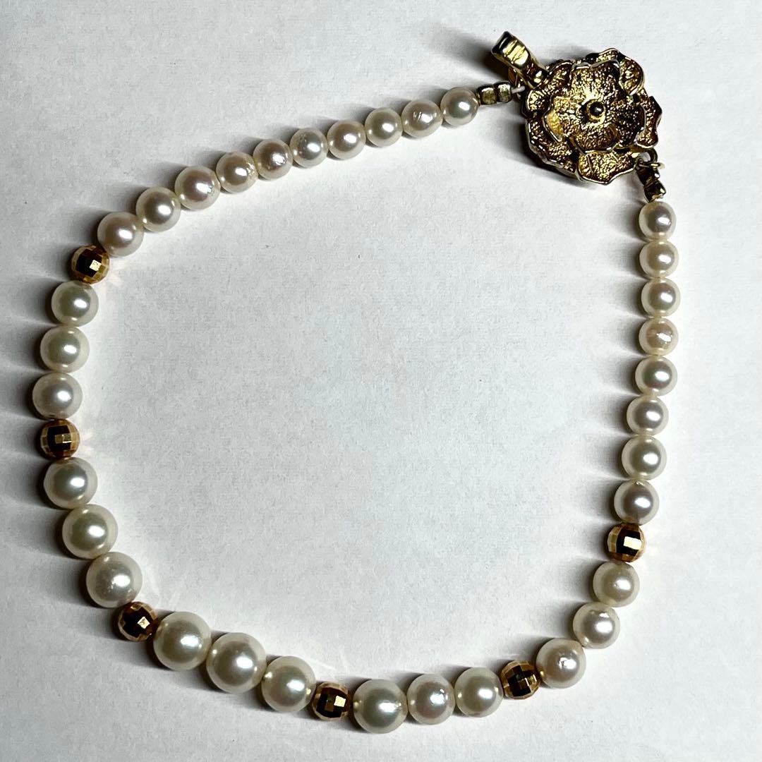 Akoya Pearl Bracelet Baby Pearls 3.5-5.5mm Silver Clasp 20.5cm From Japan
