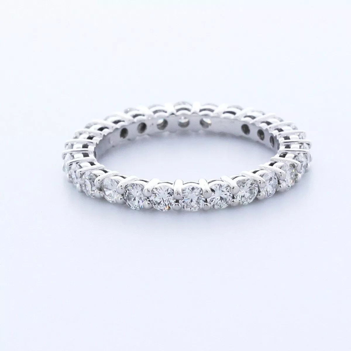 Eternity Wedding Ring 14K Gold Classic 2.50 Carat Round Lab-Grown Diamond E VVS2