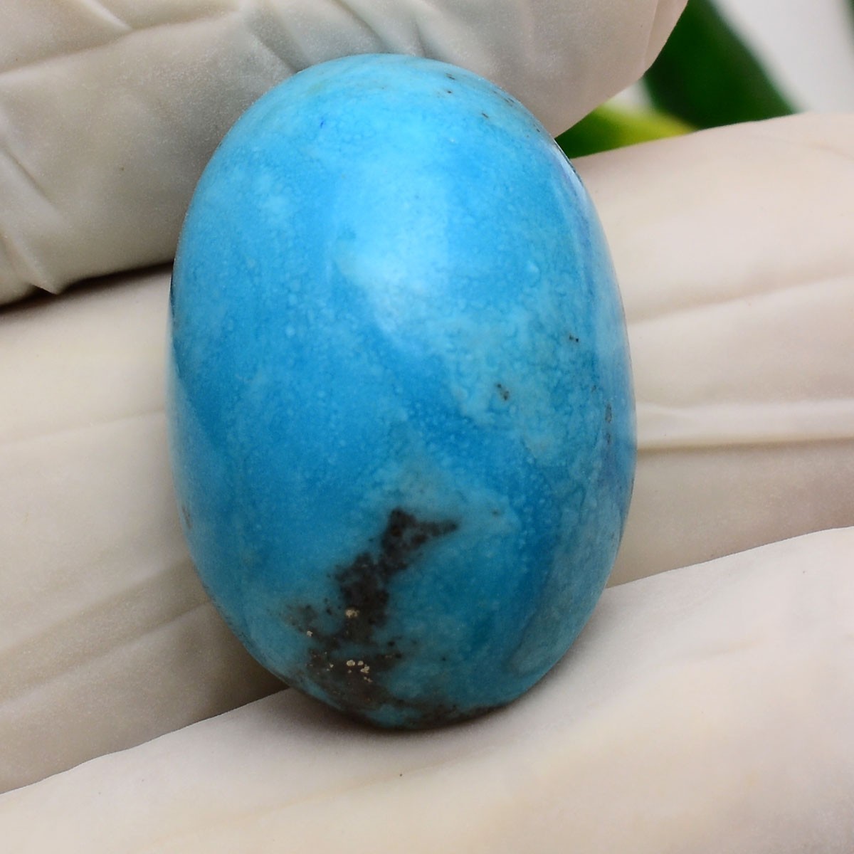 35.36 Cts Natural Persian Turquoise 23mmx16mm Oval Cabochon Untreated Gemstone