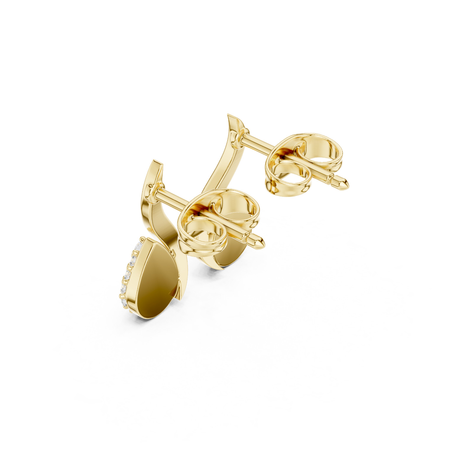 Natural Certified VVS1 D Diamond Feminine Dangle Drop Earrings 14k Gold Over