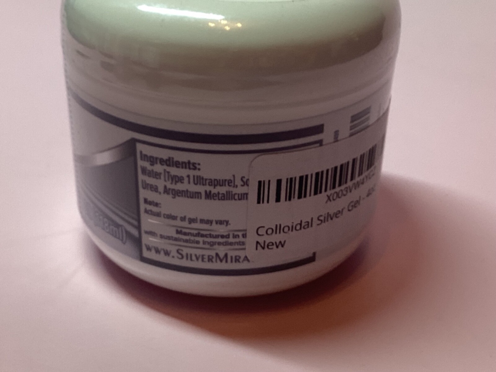 Silver miracles colloidal silver gel unscented 4 oz 75 ppm new