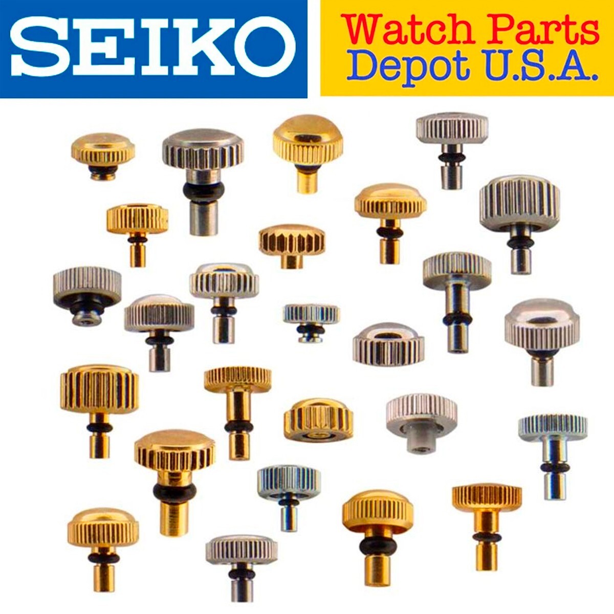 New Old Stock Genuine Seiko Replacement Crowns / Parts Replacement Watch Crowns