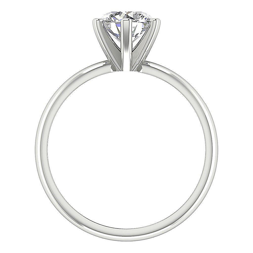 14K Solid Gold I2 I 1.27 Ct Natural Diamond Solitaire Wedding Ring 6 Prong Set